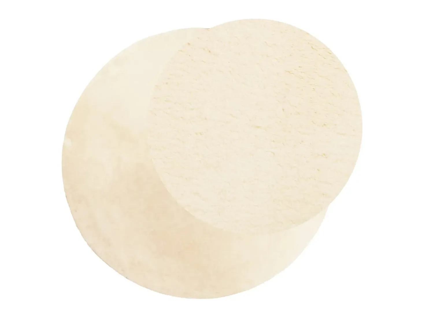 Alfombra de pelo corto suave lavable HUARTE crema Ø 160 cm ES14719