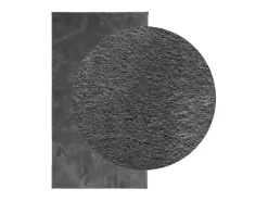 Alfombra de pelo corto suave lavable HUARTE antracita 80x150 cm ES38283