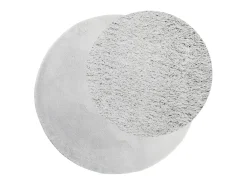 Alfombra de pelo corto suave lavable HUARTE gris Ø 120 cm ES48483
