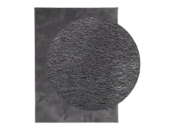 Alfombra de pelo corto suave lavable HUARTE antracita 140x200cm ES75888