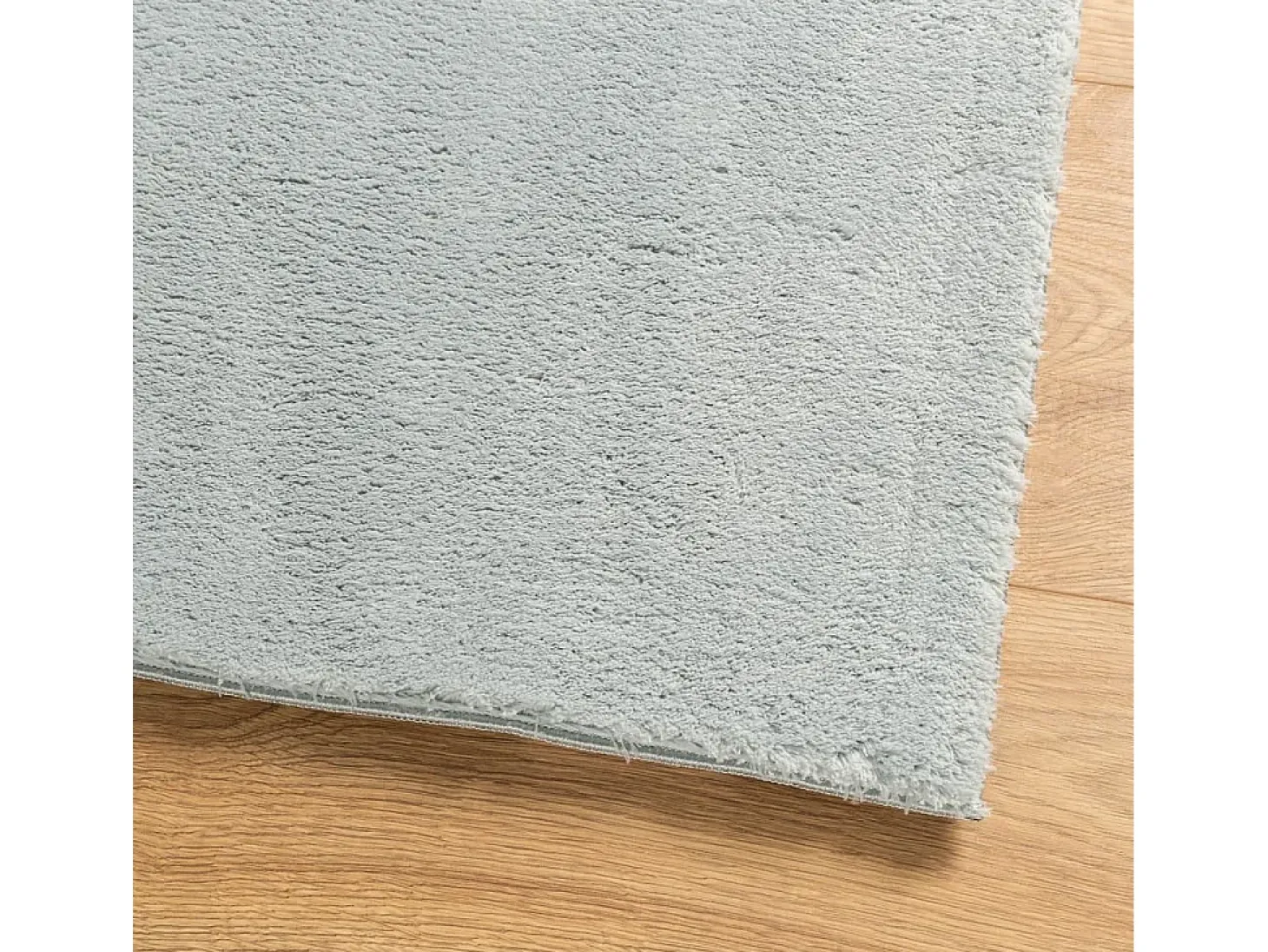 Alfombra de pelo corto suave lavable HUARTE azul 160x160 cm ES60977