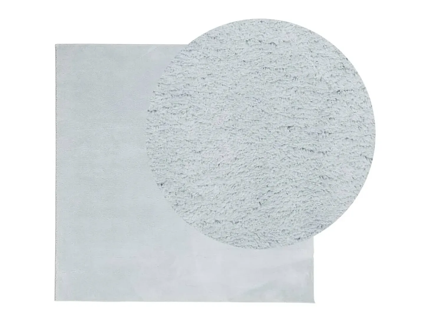 Alfombra de pelo corto suave lavable HUARTE azul 160x160 cm ES60977