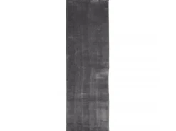 Alfombra de pelo corto suave lavable HUARTE antracita 80x250 cm ES35491