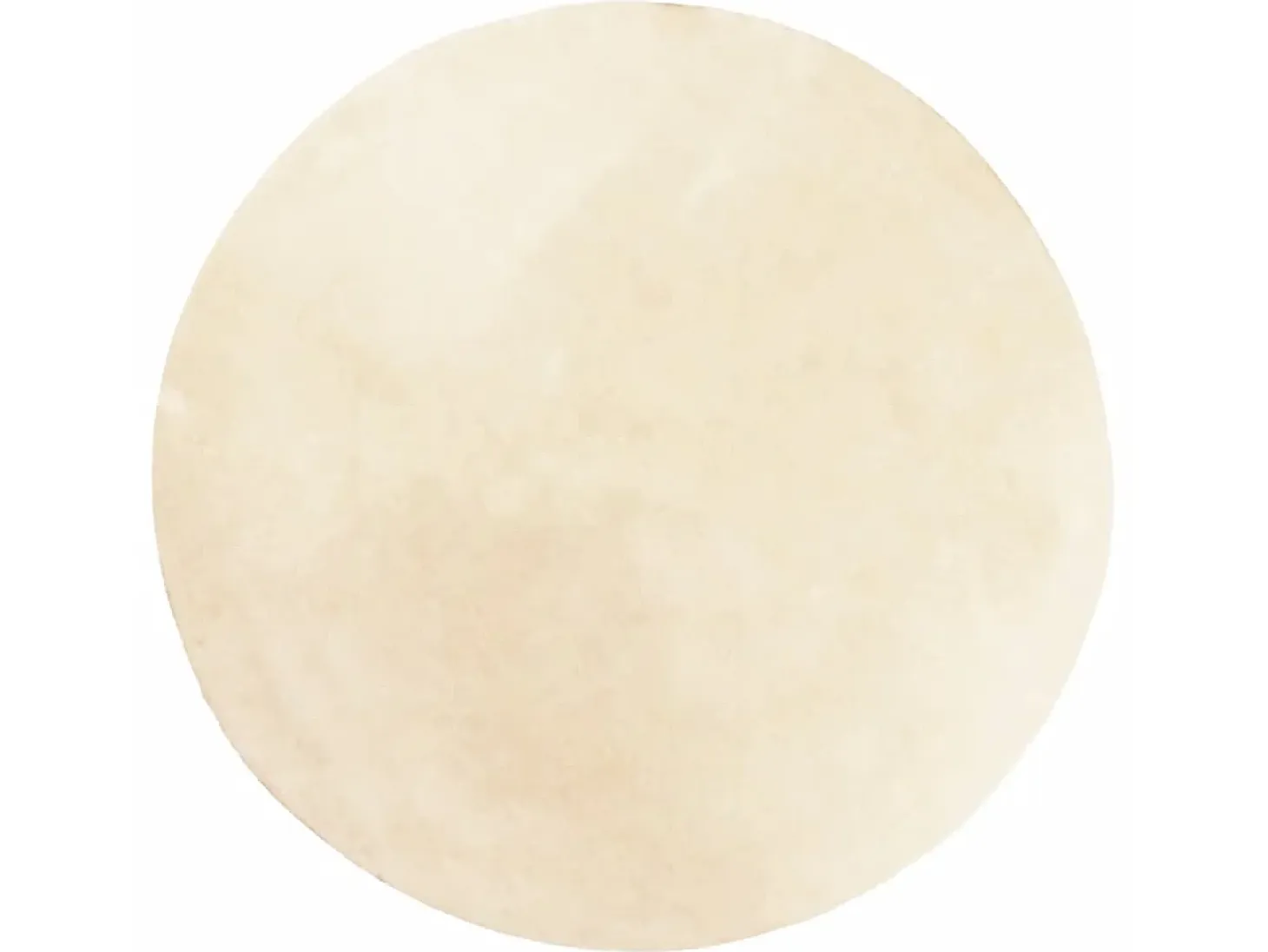 Alfombra de pelo corto suave lavable HUARTE crema Ø 200 cm ES15011