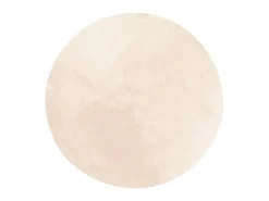 Alfombra de pelo corto suave lavable HUARTE beige Ø 120 cm ES76155