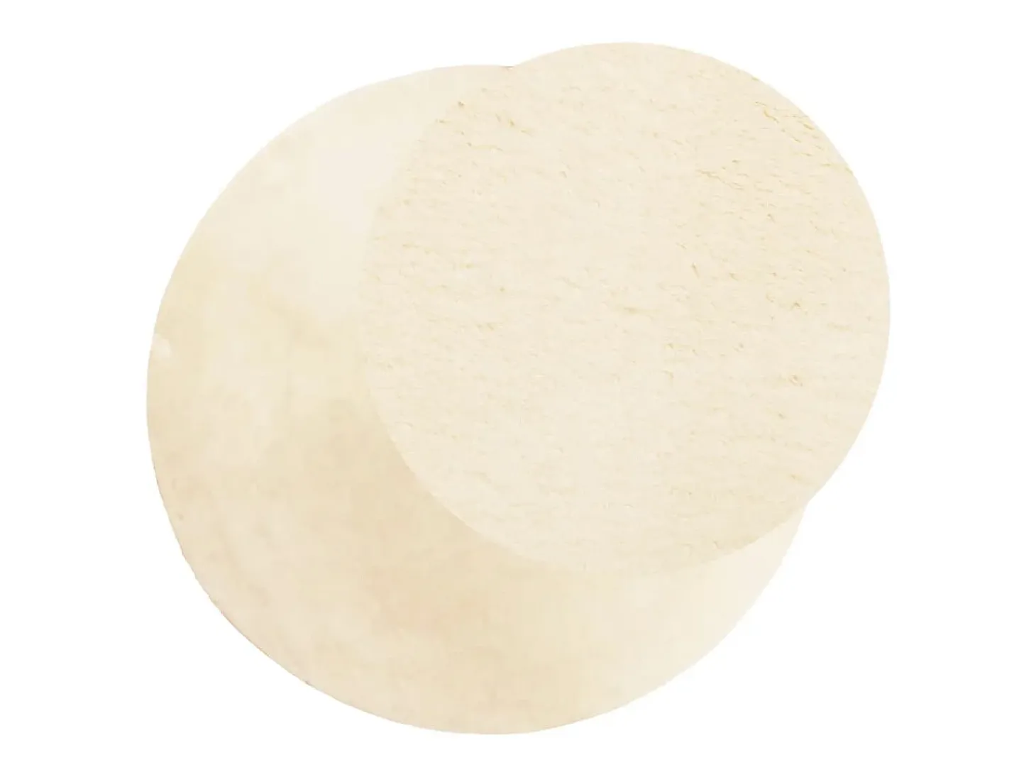Alfombra de pelo corto suave lavable HUARTE crema Ø 160 cm