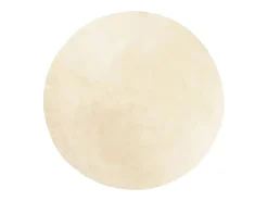 Alfombra de pelo corto suave lavable HUARTE crema Ø 160 cm