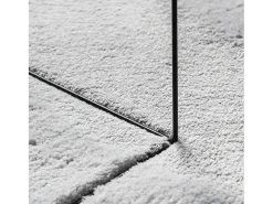 Alfombra de pelo corto suave lavable HUARTE gris Ø 100 cm