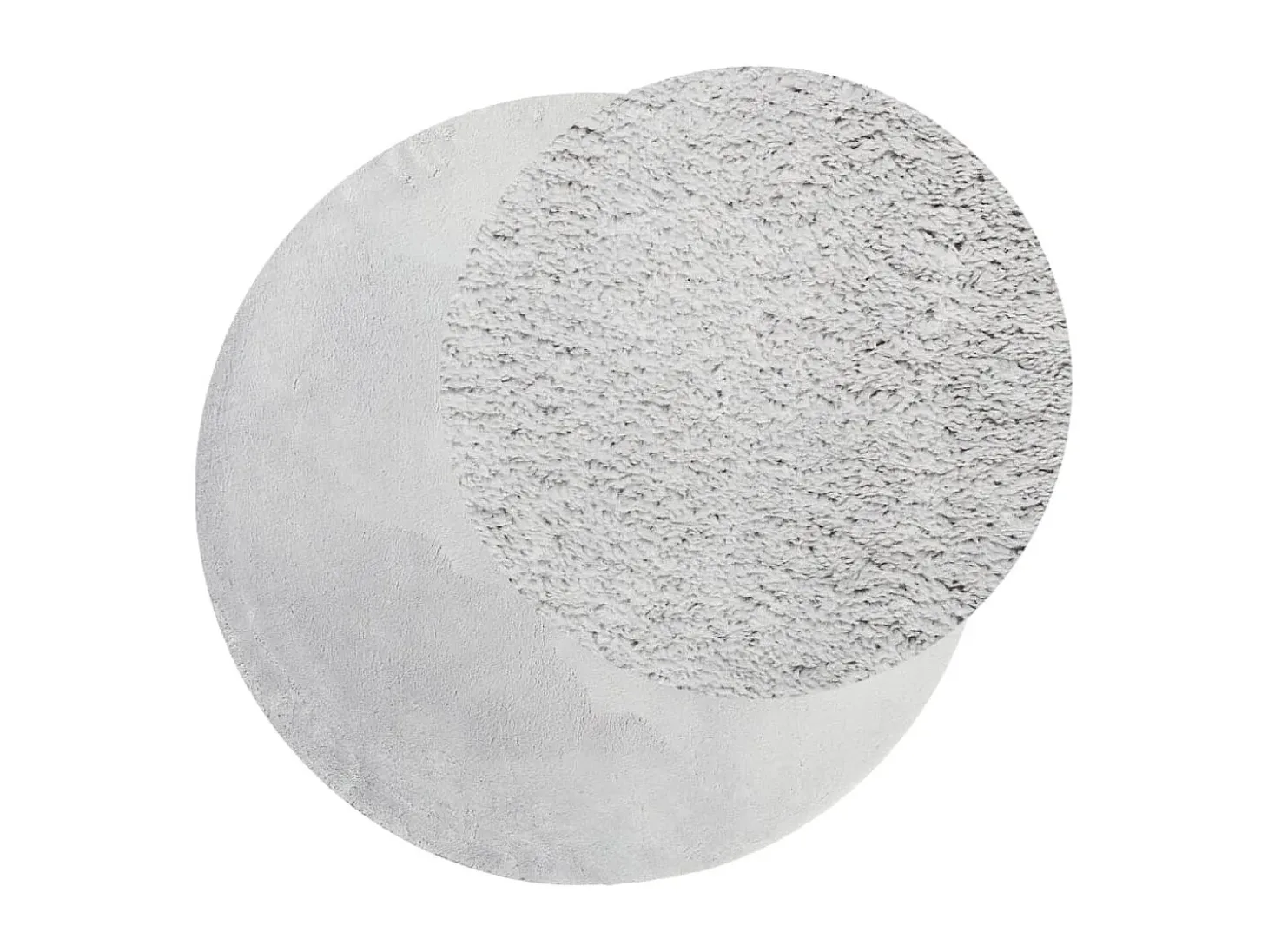 Alfombra de pelo corto suave lavable HUARTE gris Ø 100 cm