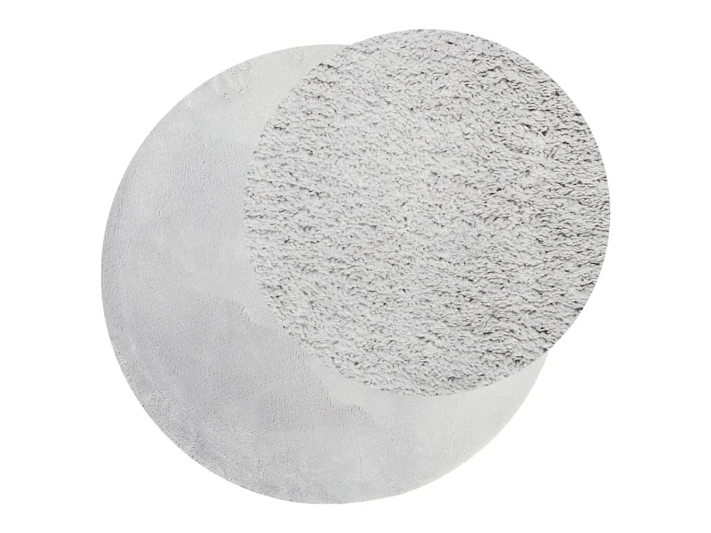 Alfombra de pelo corto suave lavable HUARTE gris Ø 100 cm