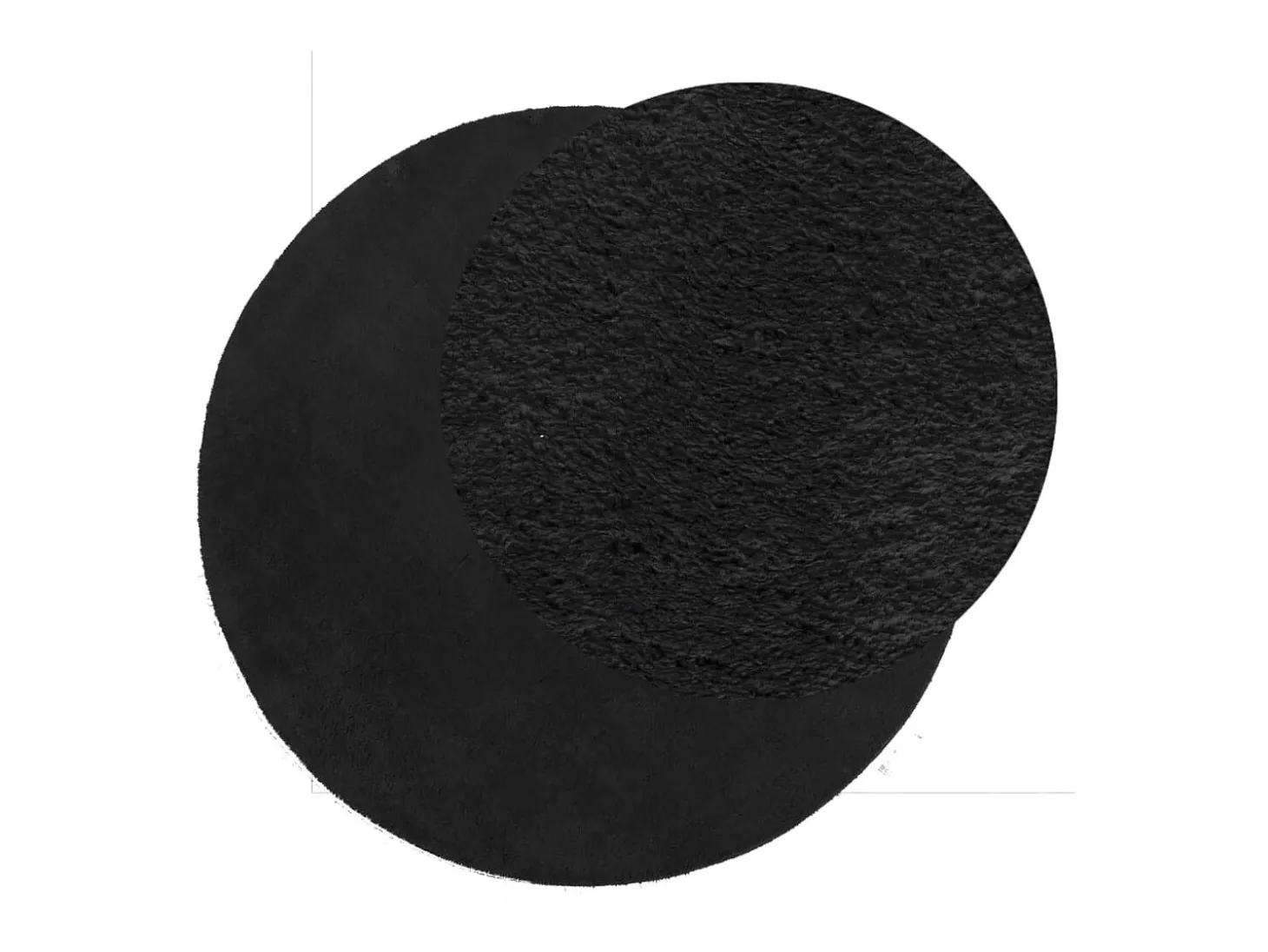 Alfombra de pelo corto suave lavable HUARTE negro Ø 160 cm ES37515