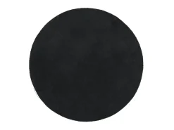 Alfombra de pelo corto suave lavable HUARTE negro Ø 160 cm ES37515