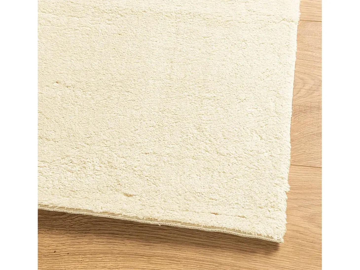 Alfombra de pelo corto suave lavable HUARTE crema 240x340 cm ES53501