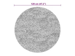 Alfombra de pelo corto suave lavable HUARTE gris Ø 120 cm