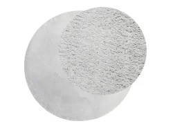 Alfombra de pelo corto suave lavable HUARTE gris Ø 120 cm