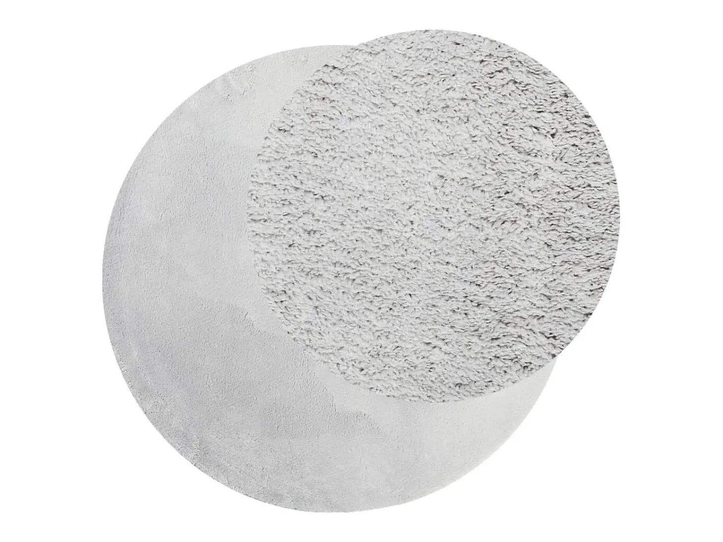 Alfombra de pelo corto suave lavable HUARTE gris Ø 120 cm