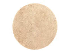 Alfombra de pelo largo beige NAVARRA 120x120 cm poliéster