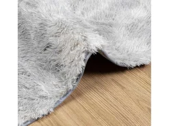 Alfombra de pelo largo gris plata NAVARRA 160x230 cm