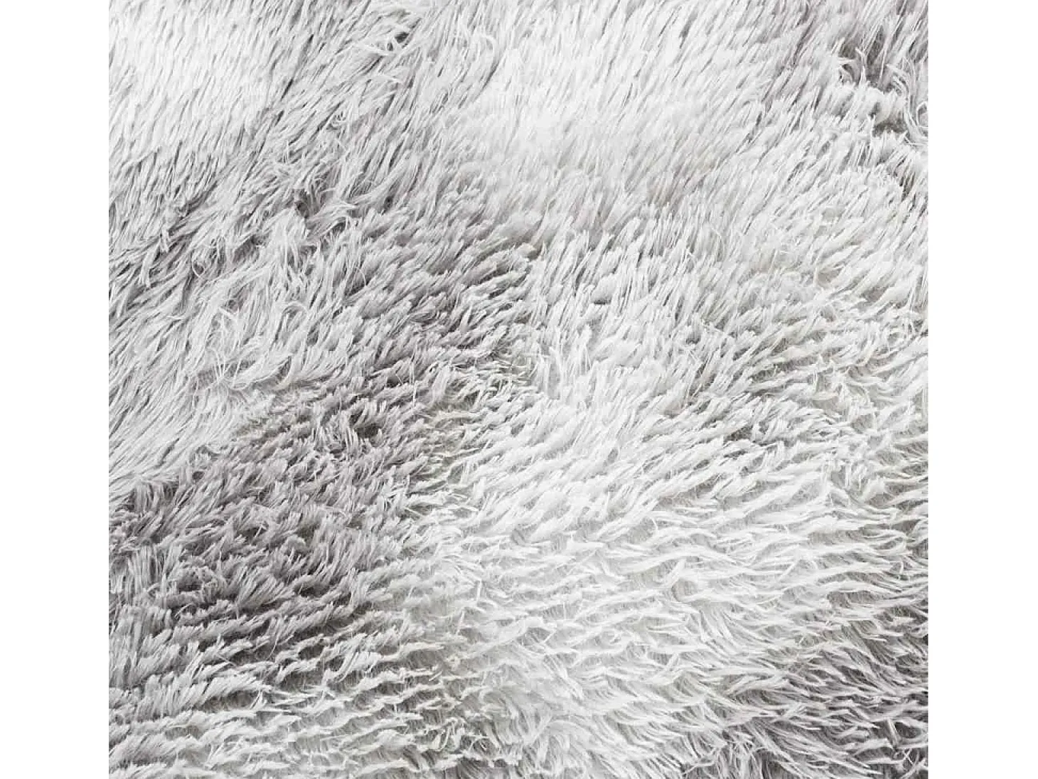Alfombra de pelo largo gris plata NAVARRA 120x120 cm