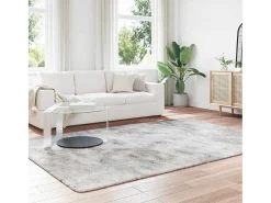 Alfombra de pelo largo gris plata NAVARRA 200x290 cm