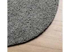 Alfombra de pelo largo moderna verde Ø 120 cm