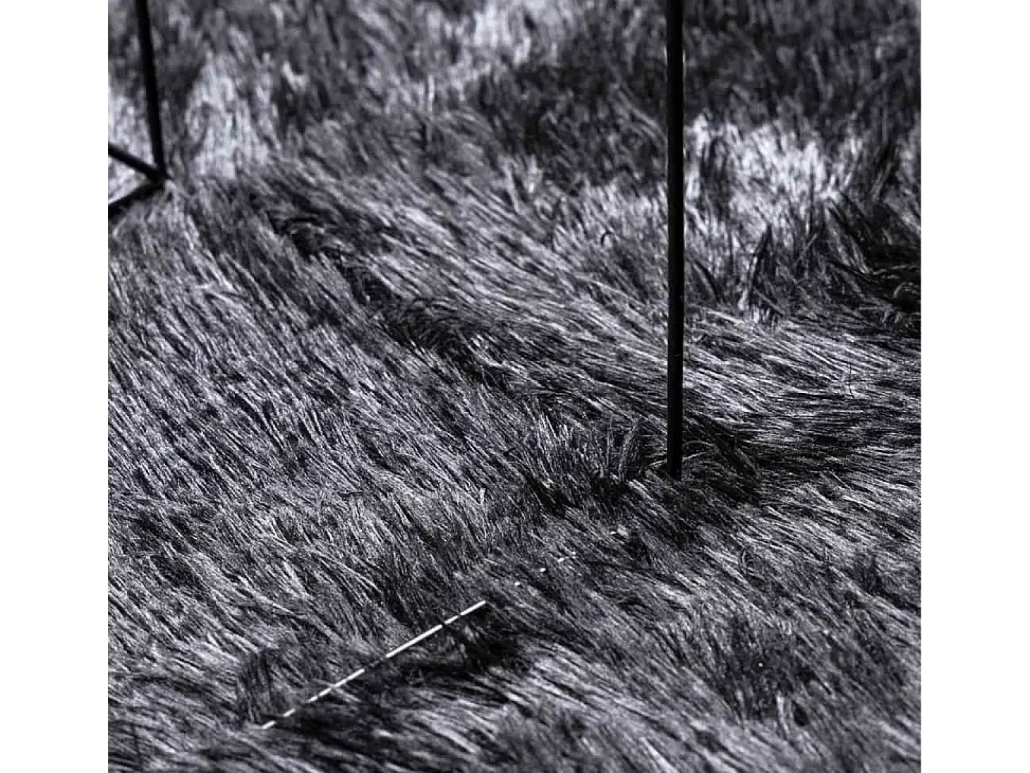 Alfombra de pelo largo NAVARRA gris oscuro 200x200 cm