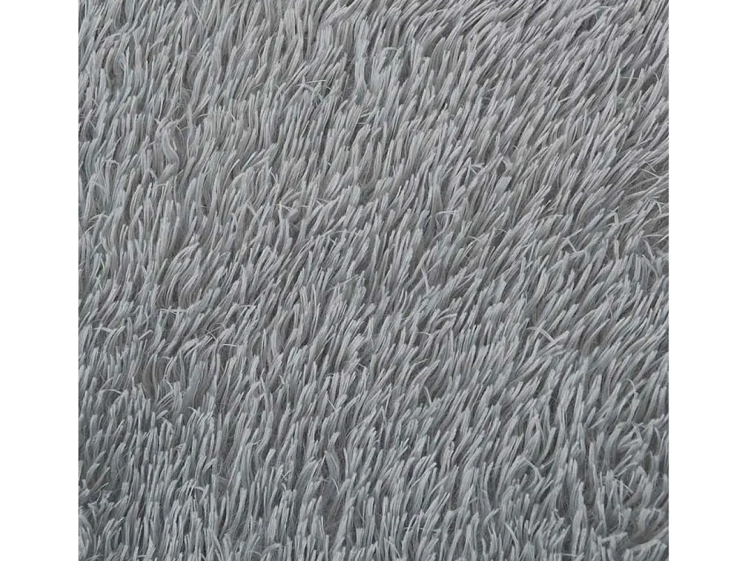 Alfombra de pelo largo NAVARRA gris claro 120x120 cm