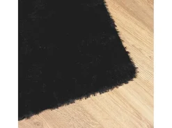Alfombra de pelo largo negra NAVARRA 200x200 cm poliéster