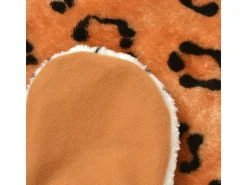 Alfombra de peluche de leopardo 139 cm Marrón Alfombra de peluche realista para adultos y niños