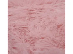 Alfombra de piel de oveja sintética rosa 60x90 cm