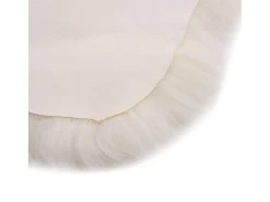 Alfombra de piel de oveja blanco 60x180 cm