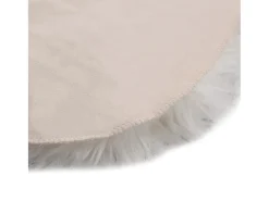 Alfombra de piel de oveja sintética mezcla de gris 60x90 cm ES48229