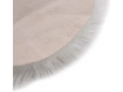Alfombra de piel de oveja sintética blanco 60x90 cm
