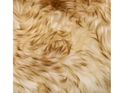 Alfombra de piel de oveja mezcla de marrón 60x180 cm ES74802