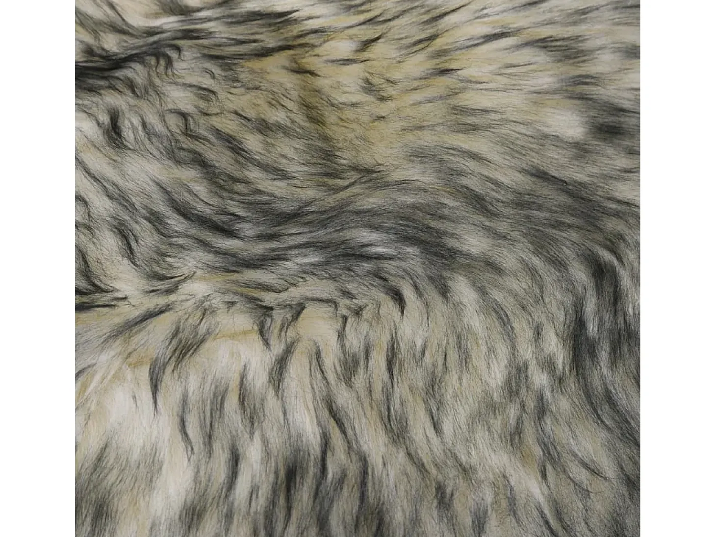 Alfombra de piel de oveja mezcla de gris oscuro 60x180 cm ES75445