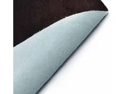 Alfombra de piel de vaca auténtica negra 150 x 170 cm