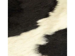 Alfombra de piel de vaca auténtica en blanco y negro 150 x 170 cm