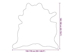 Alfombra de piel de vaca auténtica en blanco y negro 150 x 170 cm