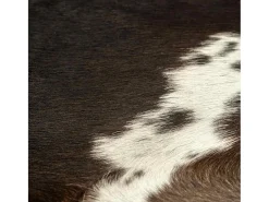 Alfombra de piel de vaca auténtica negra 180x220 cm