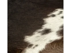 Alfombra de piel de vaca auténtica negro 150x170 cm ES59773