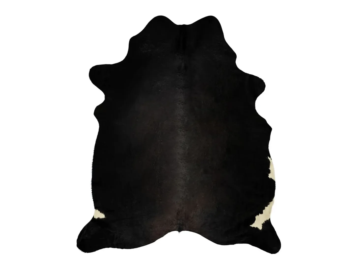 Alfombra de piel de vaca auténtica negro 150x170 cm ES59773