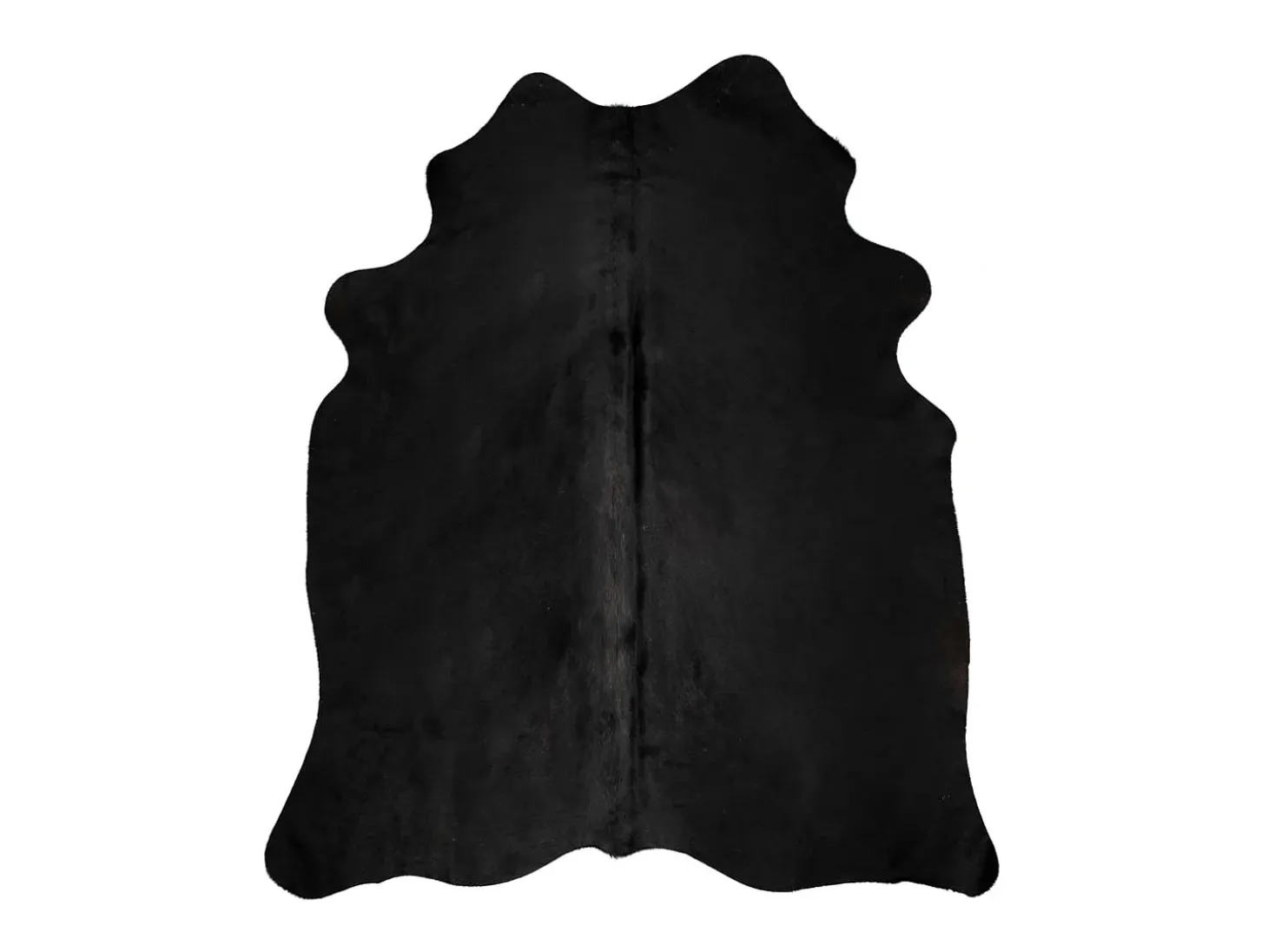 Alfombra de piel de vaca auténtica negro 150x170 cm ES59773