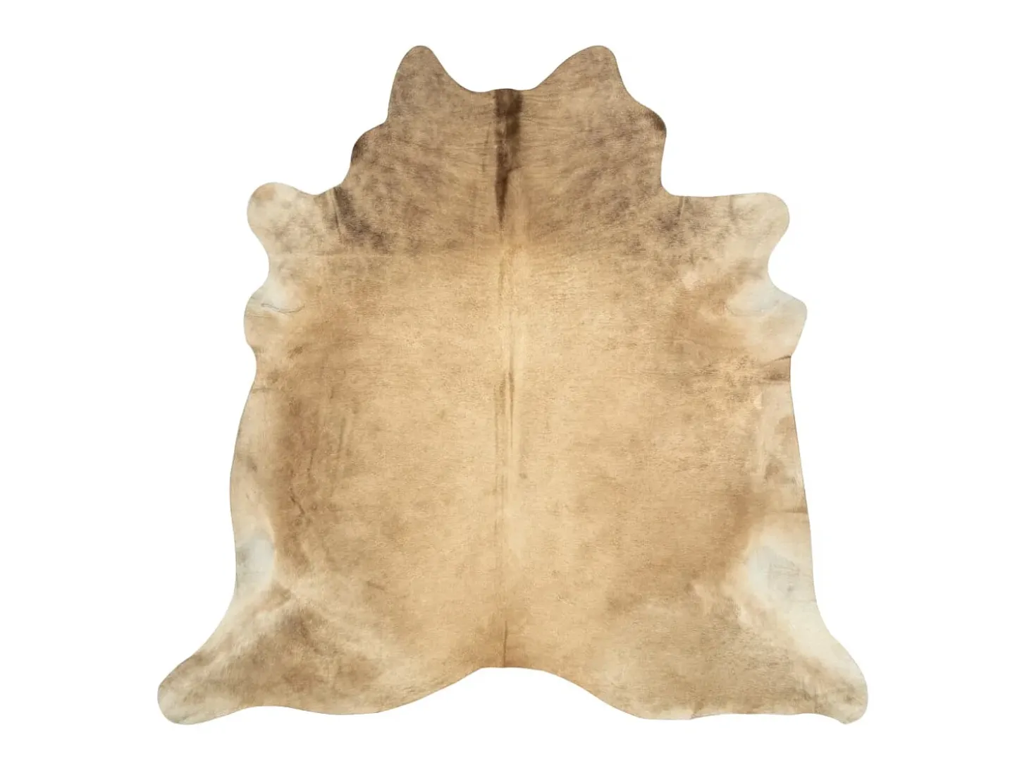 Alfombra de piel de vaca auténtica beige 150x170 cm ES86136