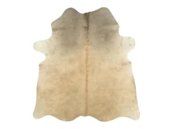 Alfombra de piel de vaca auténtica beige 150x170 cm ES86136