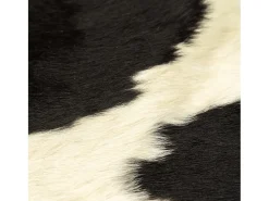 Alfombra de piel de vaca real negro y blanco 150x170 cm ES87710