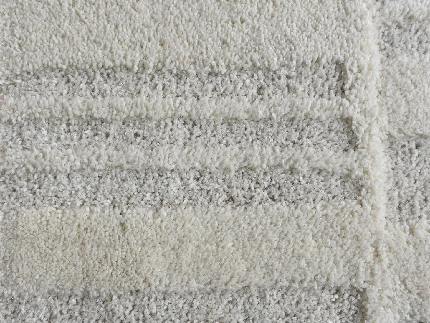 Alfombra de relieve 100% lana de Nueva Zelanda - 200 x 290 cm - 2000g/m2 - Marfil - DALILA