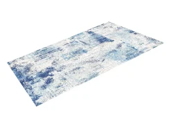 Alfombra de Salón SucceBuy, 1,5 x 2,1 m, Alfombra Grande para Dormitorio, Lavable, Antideslizante, Suave y Cómoda, Estilo Moderno, para Dormitorio, Azul
