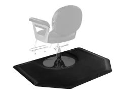 Alfombra de Salón SucceBuy Peluquería, 122.5x150.5x1.3 cm, Alfombra de Suelo Anti-Fatiga para Base de Silla Redonda, Superficie de PVC, Limpieza Fácil
