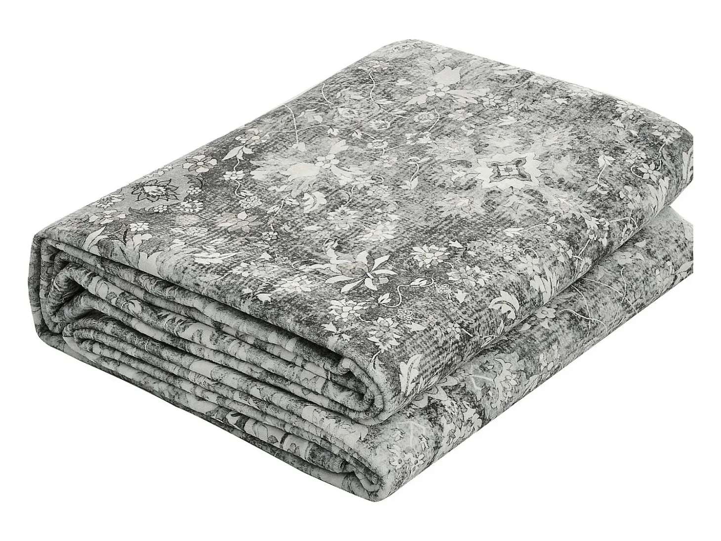 Alfombra de Salón SucceBuy, 2,4 x 3 m, Alfombra Grande para Dormitorio Lavable y Antideslizante, Suave y Cómoda, Estilo Vintage, para Dormitorio, Entrada, Gris