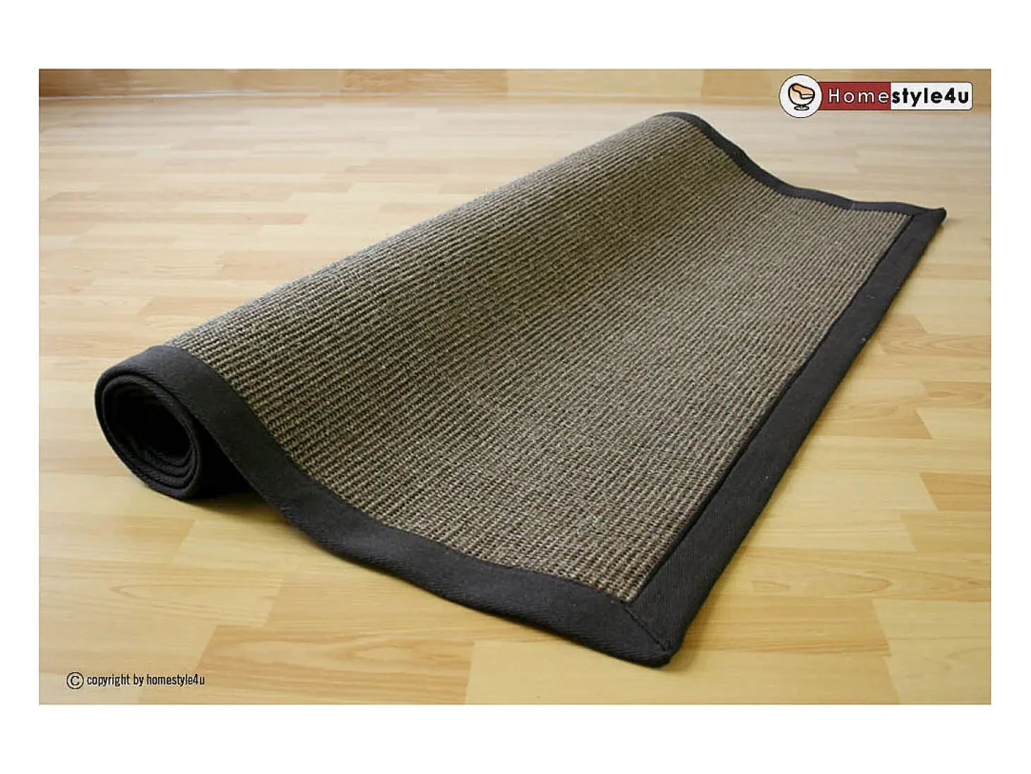 Alfombra de sisal 245x345 cm Marrón